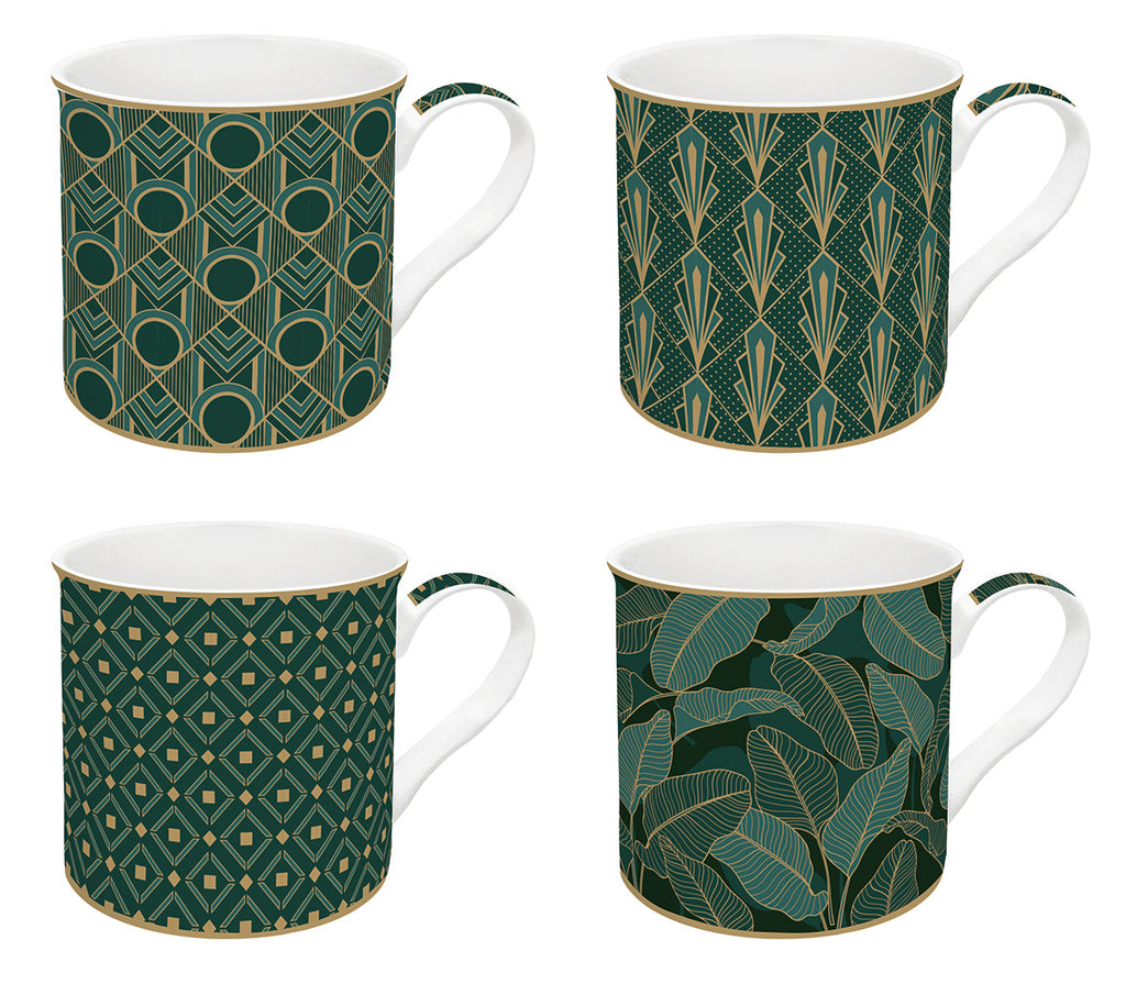 Set 4 high quality fine China mugs in gift box CHARLESTON - Shukha Online Store