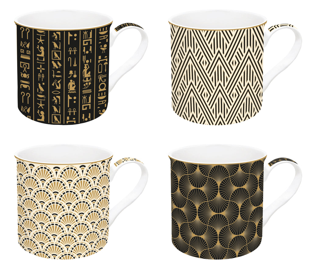 Set 4 fine china mugs 300 ml in gift box - Shukha Online Store