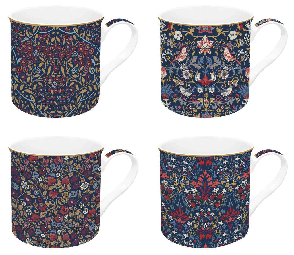 Set 4 fine china mugs 300 ml in gift box - Shukha Online Store