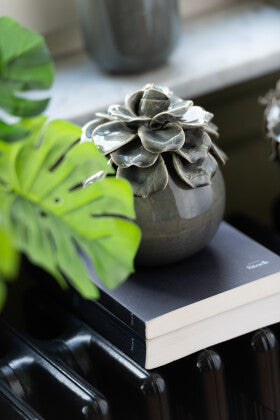 Flower Decorative Ceramic Grey - Shukha Online Store