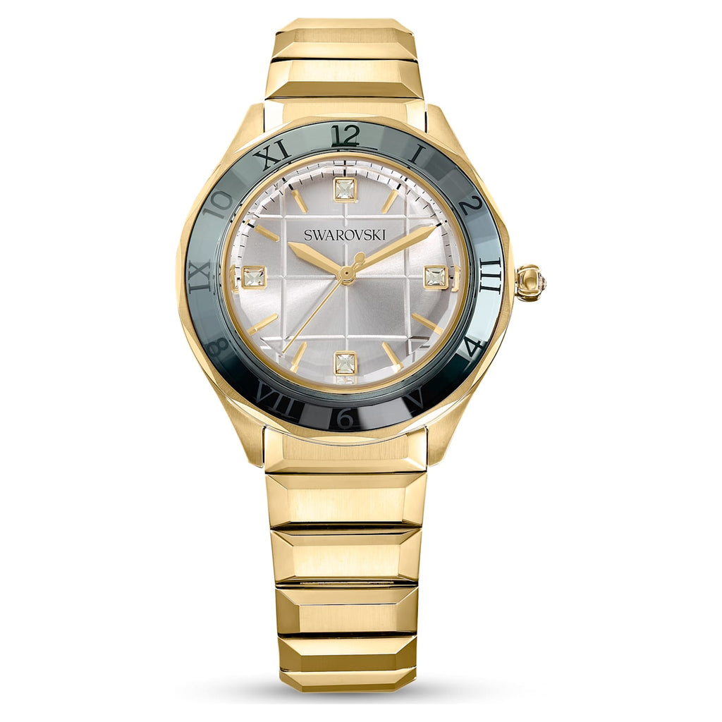 37mm watch Swiss Made, Metal bracelet, Gold tone, Gold-tone finish - Shukha Online Store