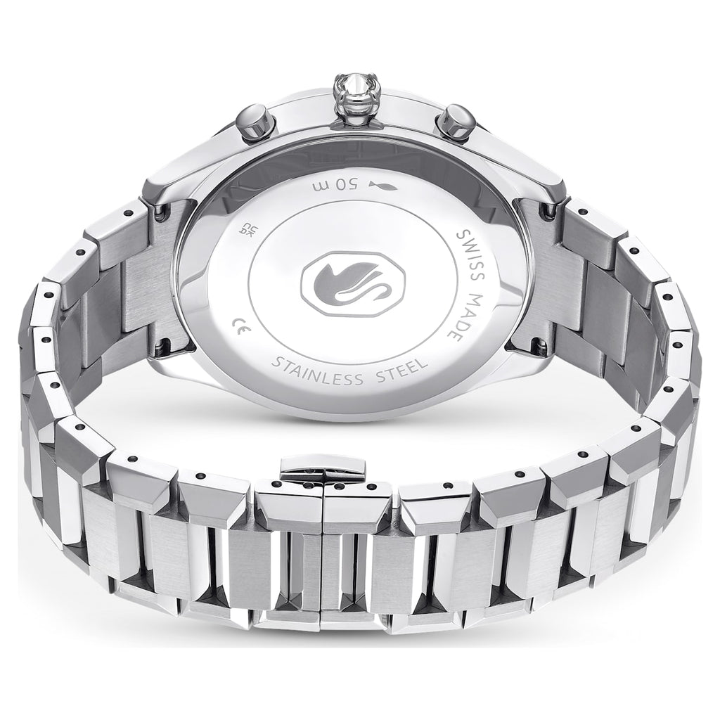 39mm watch Swiss Made, Metal bracelet, Silver tone, Stainless steel - Shukha Online Store