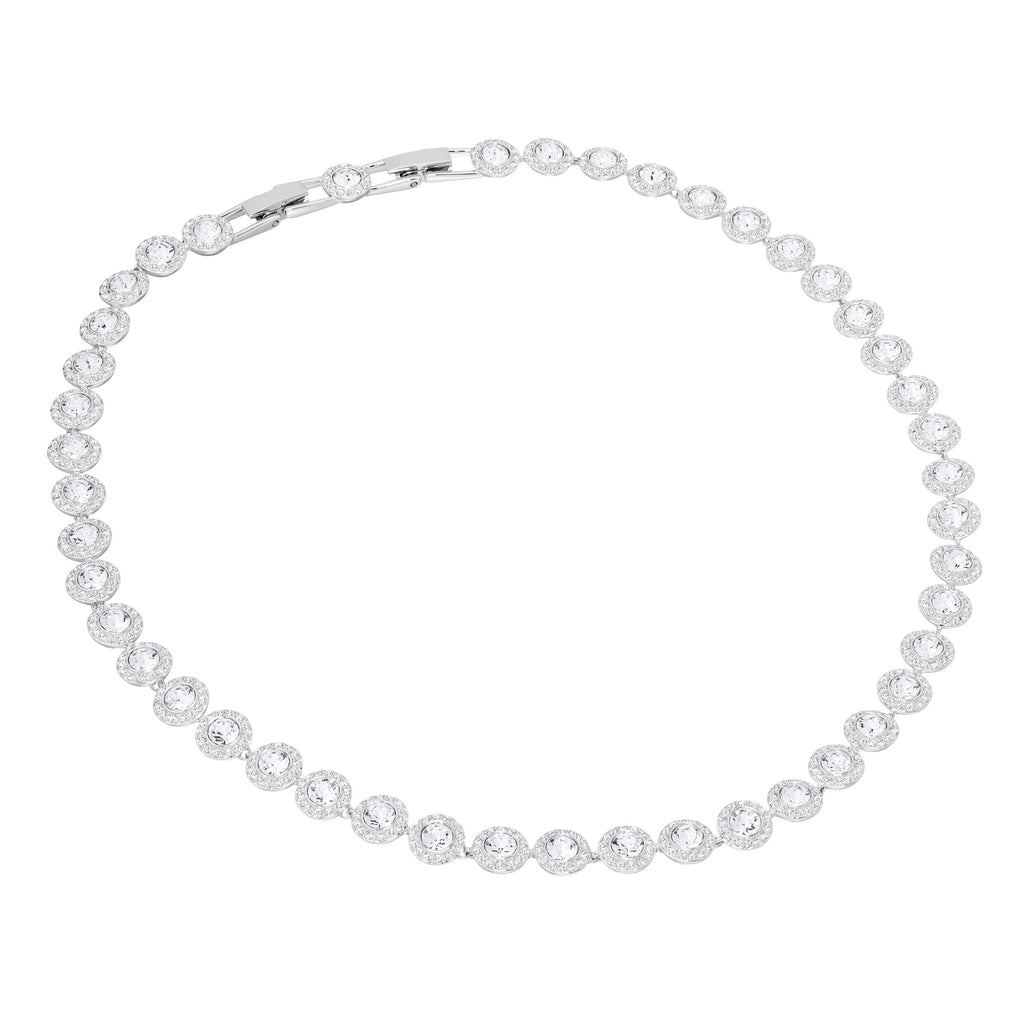 ANGELIC NECKLACE, WHITE, RHODIUM PLATED - Shukha Online Store