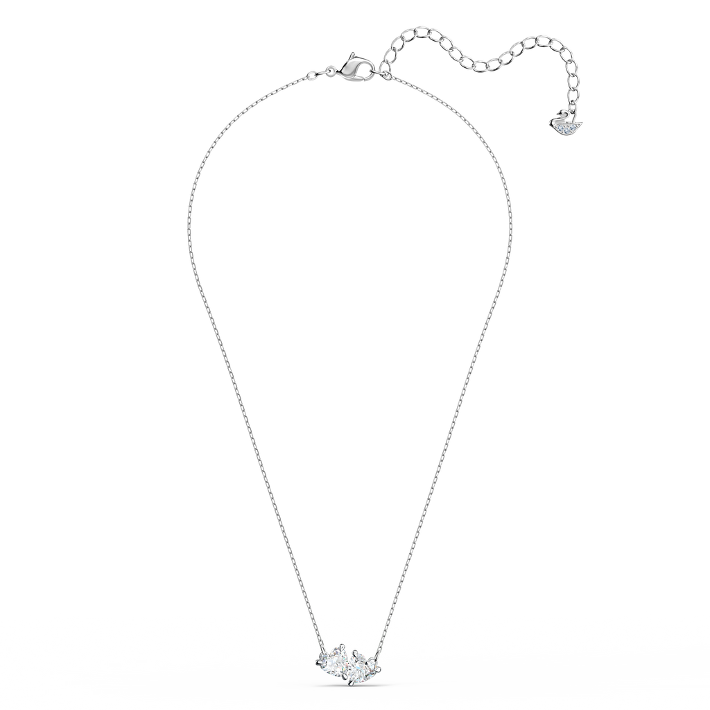 ATTRACT SOUL NECKLACE, WHITE, RHODIUM PLATED - Shukha Online Store