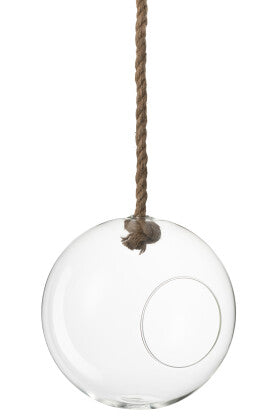Terrarium Ball Glass/Rope Transparent Large - Shukha Online Store