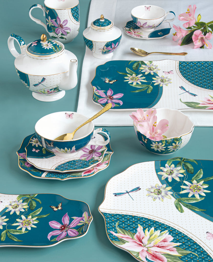 Porcelain side plate Ø 19 cm in color box VOYAGE TROPICAL - Shukha Online Store