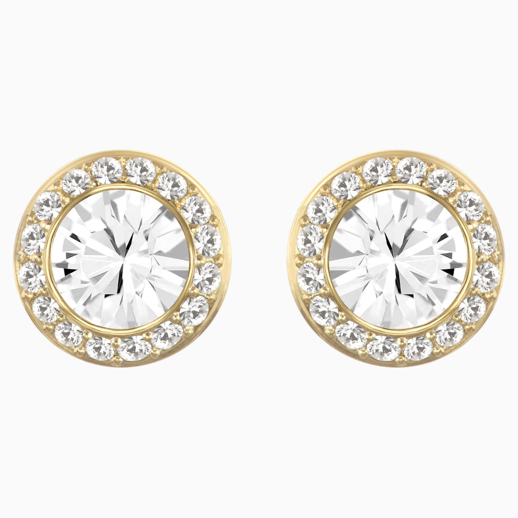 ANGELIC STUD PIERCED EARRINGS - WHITE GOLD-TONE PLATED - Shukha Online Store