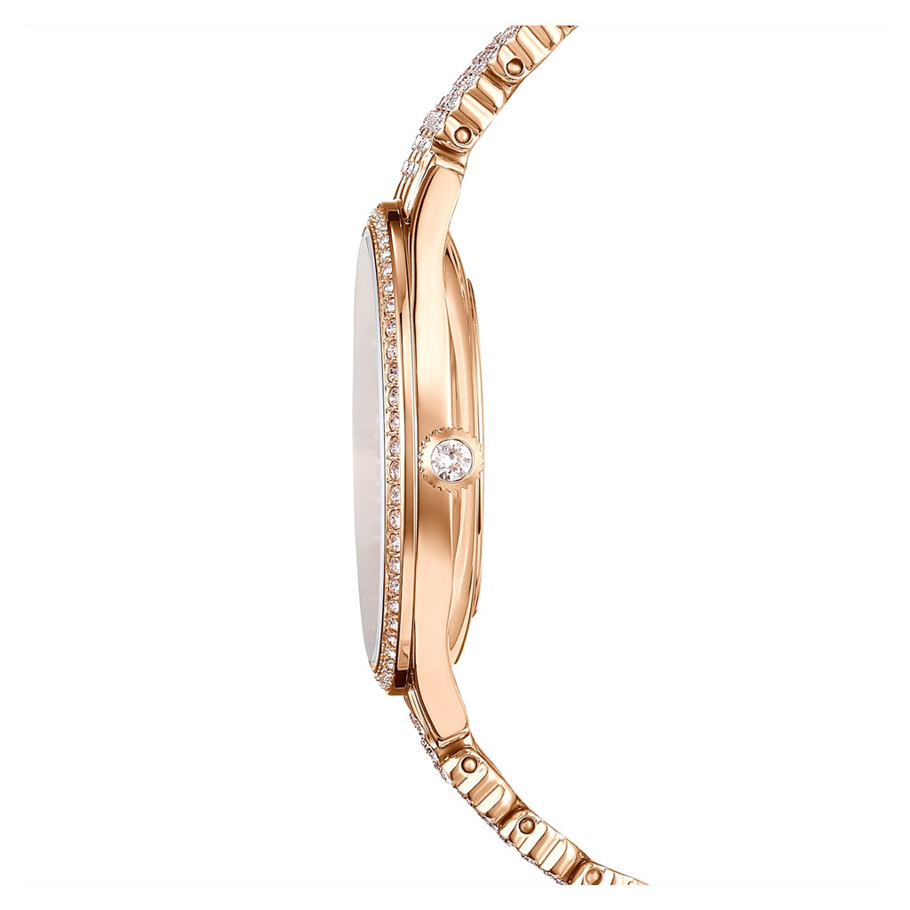 Attract watch Swiss Made, Full pavé, Metal bracelet, Rose gold tone, Rose gold-tone finish - Shukha Online Store