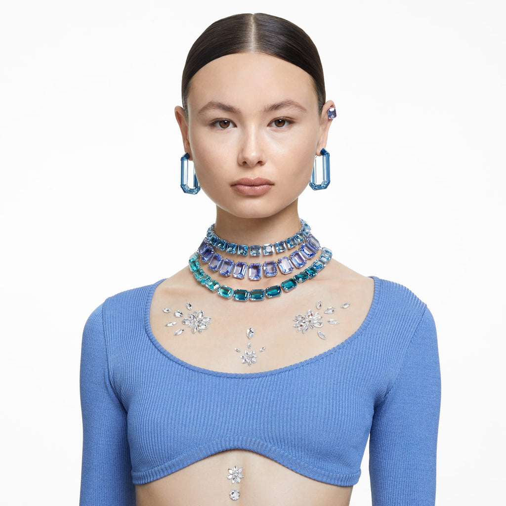 Body jewel set Mixed cuts, White - Shukha Online Store