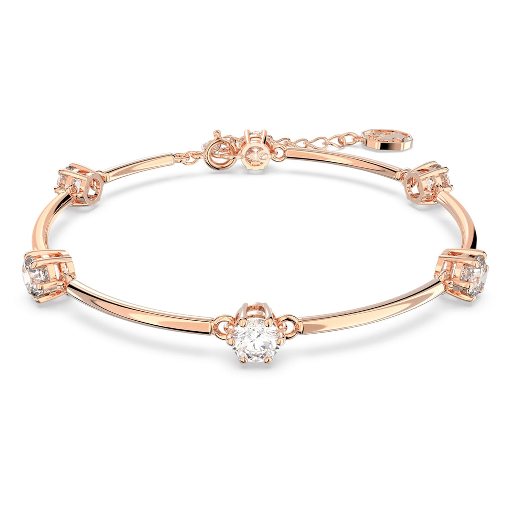 Constella bangle Round cut, White, Rose gold-tone plated - Shukha Online Store