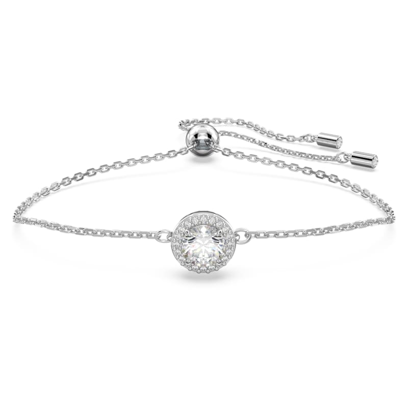 Constella bracelet Round cut, Pavé, White, Rhodium plated - Shukha Online Store