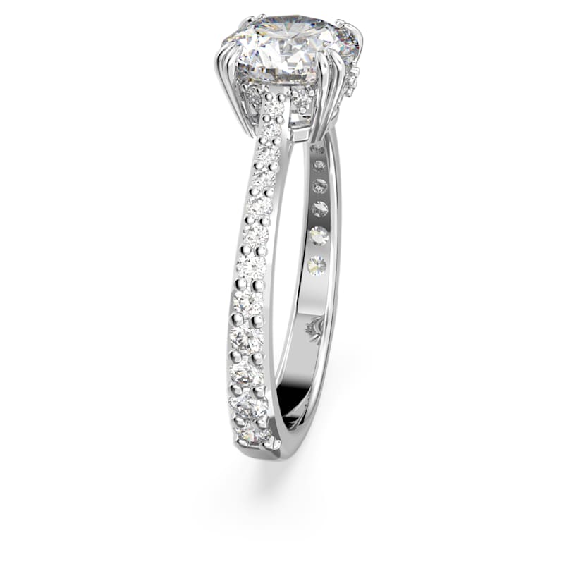 Constella cocktail ring Princess cut, Pavé, White, Rhodium plated - Shukha Online Store