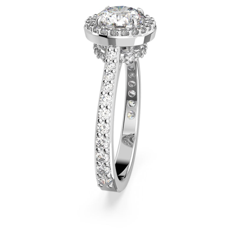 Constella cocktail ring Round cut, Pavé, White, Rhodium plated - Shukha Online Store