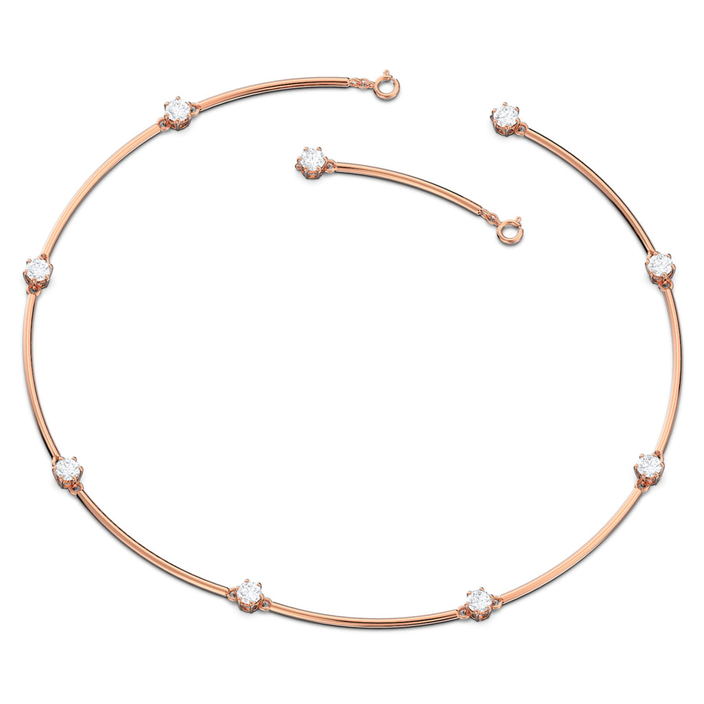 Constella necklace Round cut, White, Rose gold-tone plated - Shukha Online Store