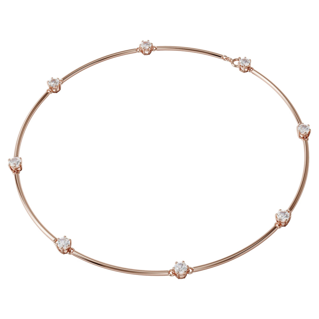 Constella necklace Round cut, White, Rose gold-tone plated - Shukha Online Store