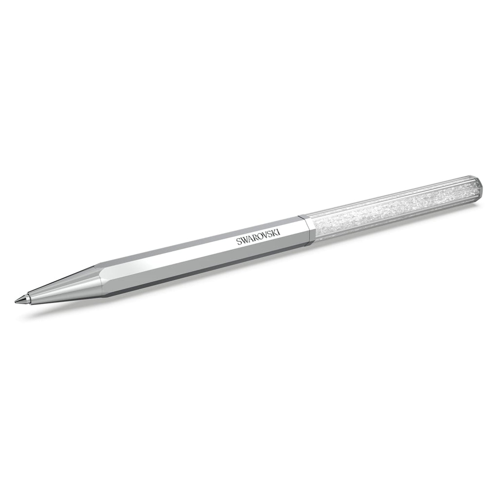 Crystalline ballpoint pen Octagon shape, Silver tone, Chrome plated - Shukha Online Store