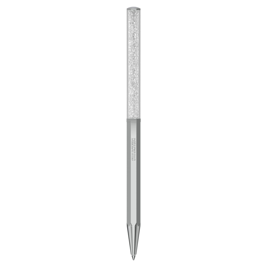 Crystalline ballpoint pen Octagon shape, Silver tone, Chrome plated - Shukha Online Store