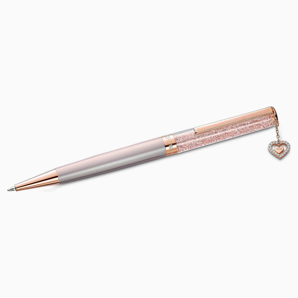 CRYSTALLINE BALLPOINT PEN, PINK, ROSE-GOLD TONE PLATED - Shukha Online Store