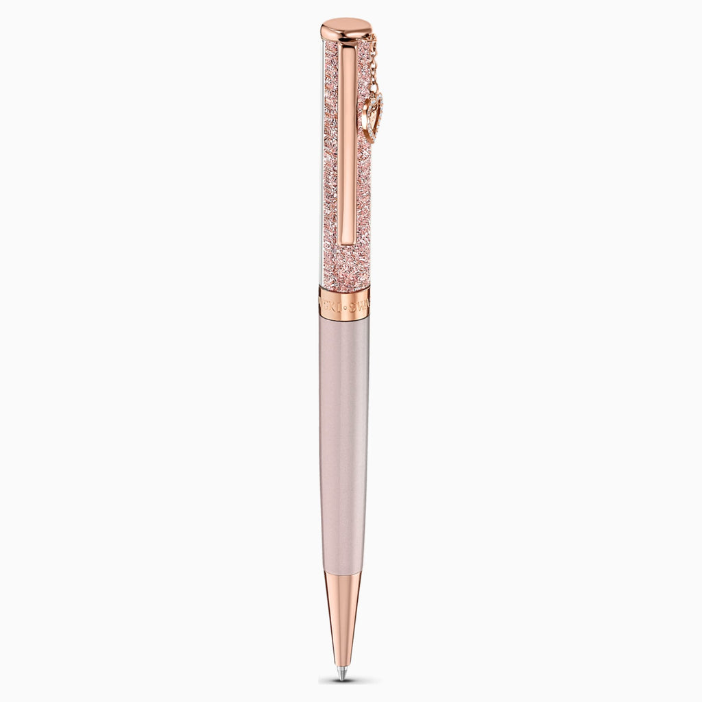 CRYSTALLINE BALLPOINT PEN, PINK, ROSE-GOLD TONE PLATED - Shukha Online Store