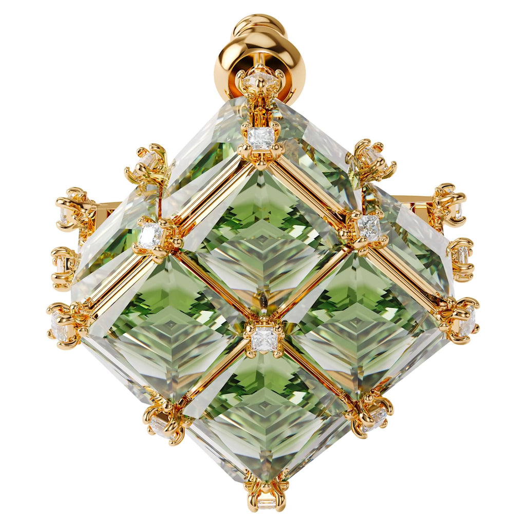 Curiosa stud earring Single, Green, Gold-tone plated - Shukha Online Store
