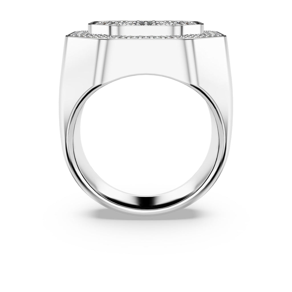 Dextera cocktail ring Octagon shape, White, Rhodium plated - Shukha Online Store