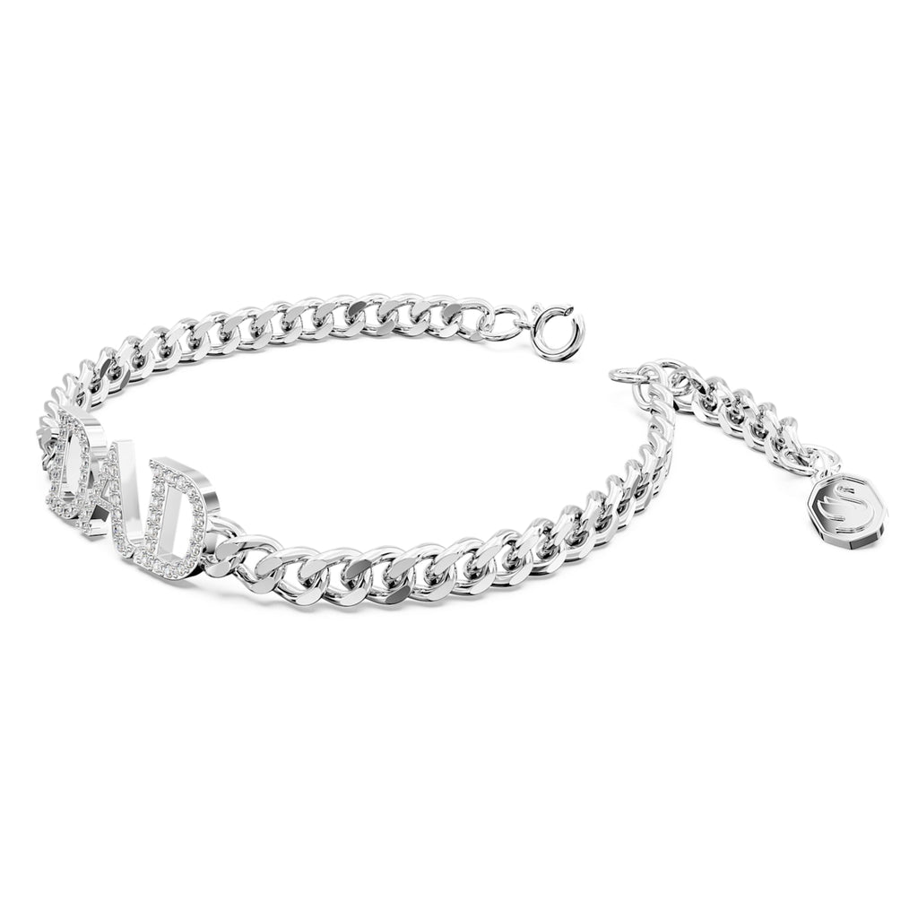 Father's Day - Dad bracelet White, Rhodium plated - Shukha Online Store