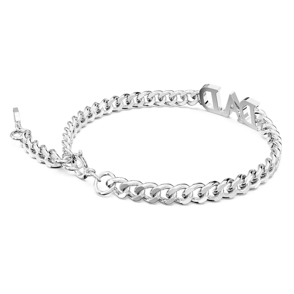 Father's Day - Dad bracelet White, Rhodium plated - Shukha Online Store
