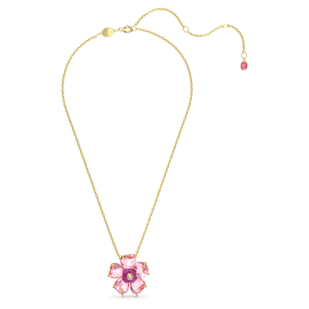 Florere necklace Flower, Pink, Gold-tone plated - Shukha Online Store