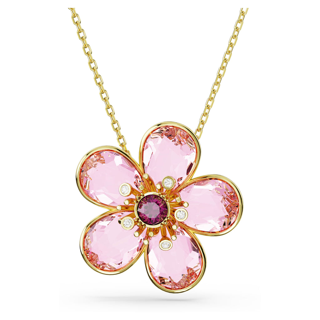 Florere pendant Flower, Small, Pink, Gold-tone plated - Shukha Online Store