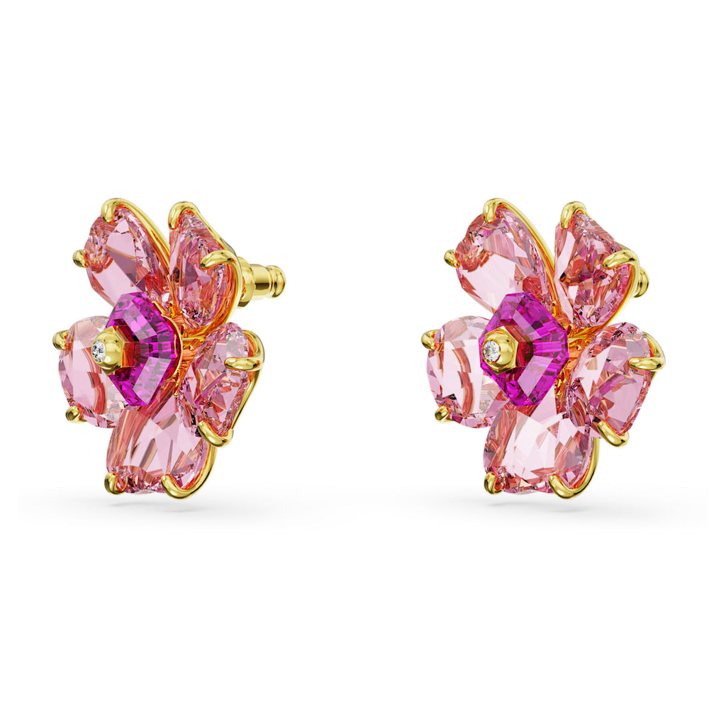 Florere stud earrings Flower, Pink, Gold-tone plated - Shukha Online Store