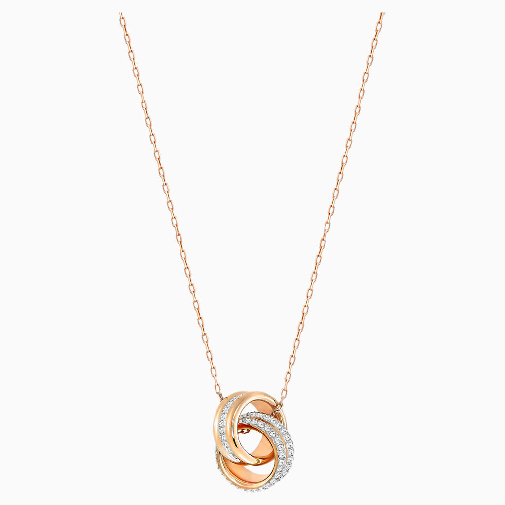 FURTHER PENDANT, WHITE, ROSE-GOLD TONE PLATED - Shukha Online Store