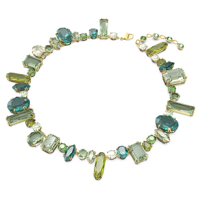 Gema necklace Green, Gold-tone plated - Shukha Online Store
