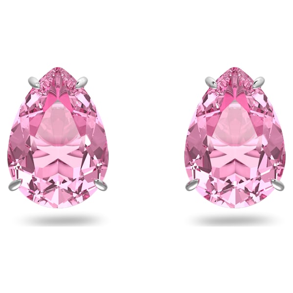 Gema stud earrings Pink, Rhodium plated - Shukha Online Store