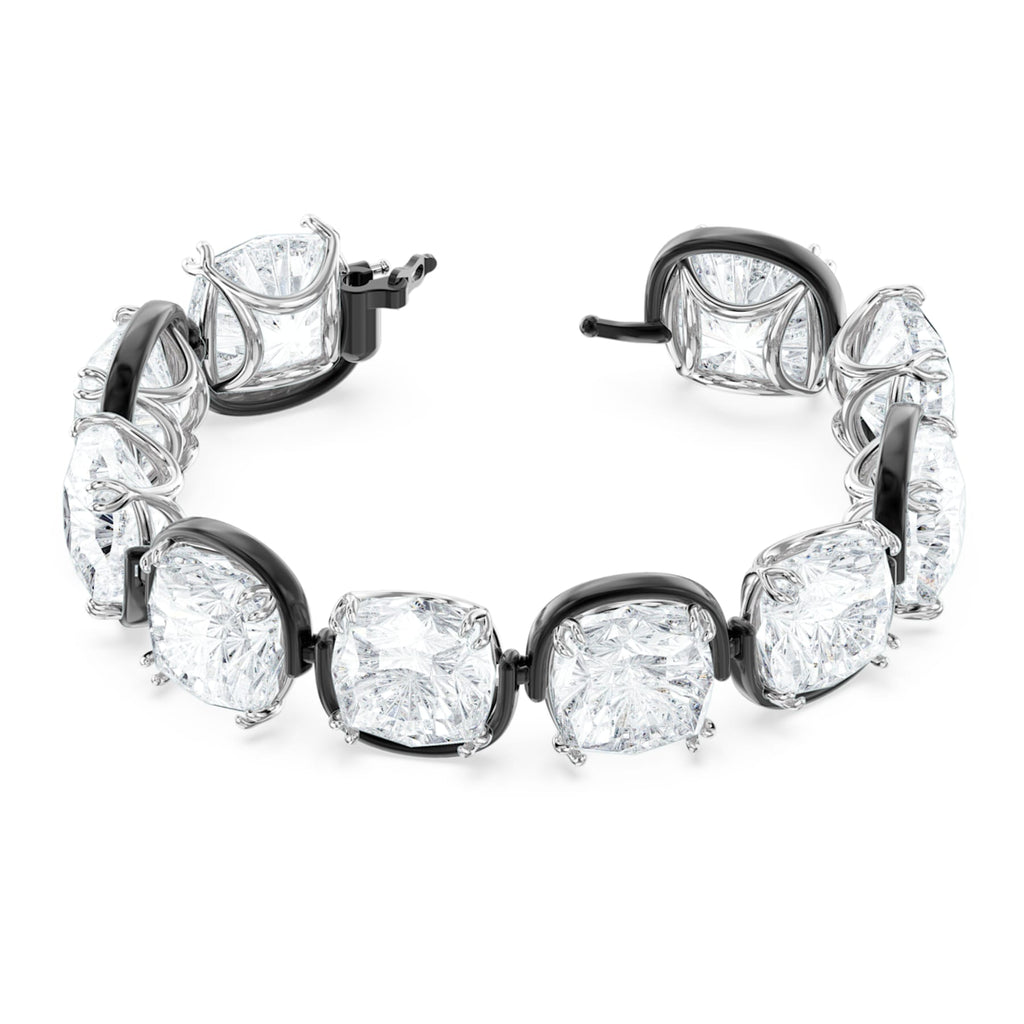Harmonia bracelet Cushion cut crystals, White, Mixed metal finish - Shukha Online Store