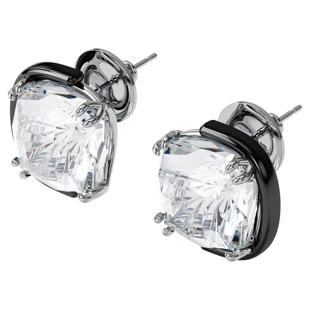 Harmonia earrings Cushion cut crystals, White, Mixed metal finish - Shukha Online Store