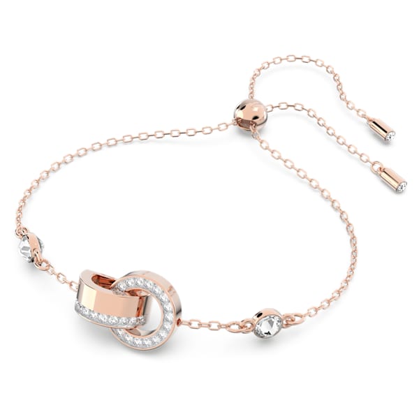 Hollow bracelet White, Rose-gold tone plated - Shukha Online Store