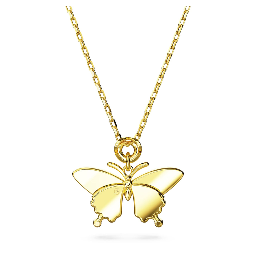 Idyllia pendant Butterfly, Multicolored, Gold-tone plated - Shukha Online Store