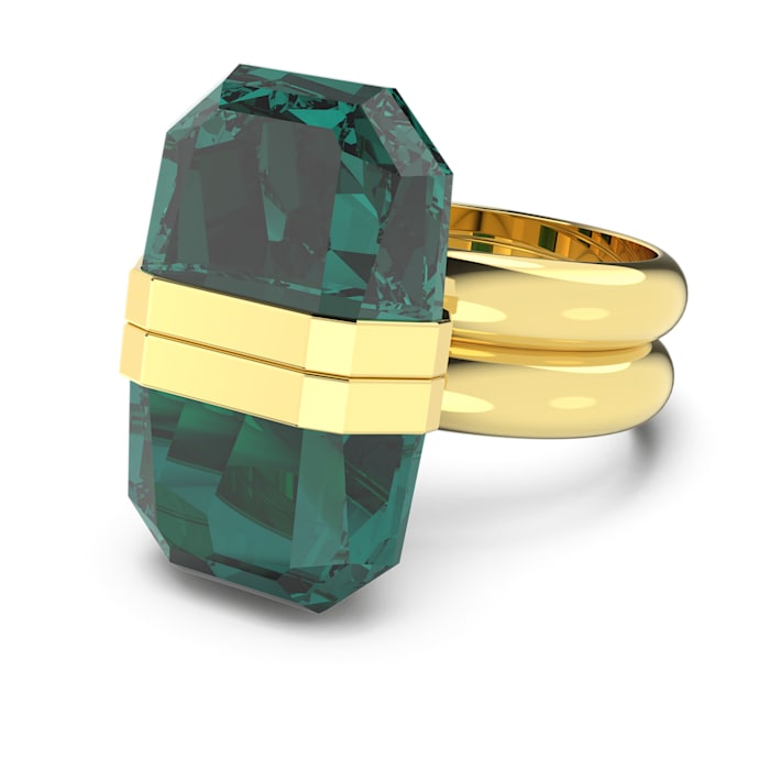 Lucent ring Magnetic, Green, Gold-tone plated - Shukha Online Store