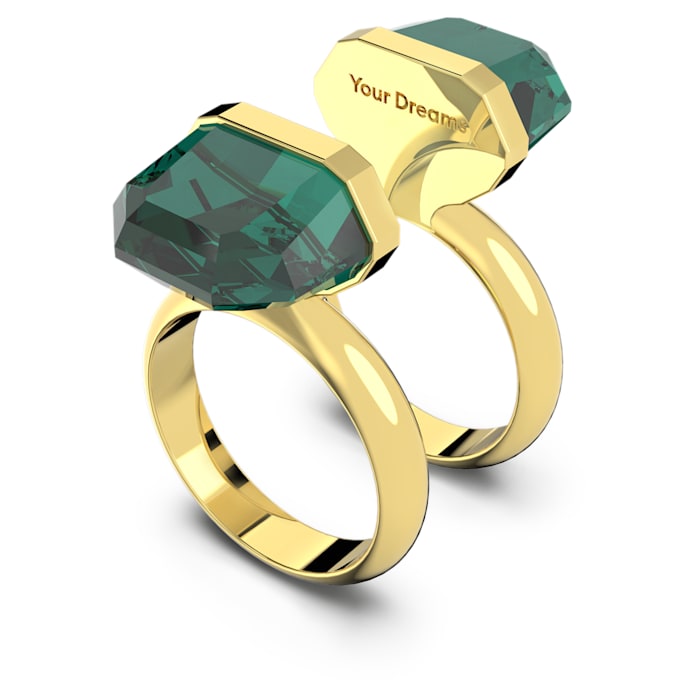 Lucent ring Magnetic, Green, Gold-tone plated - Shukha Online Store