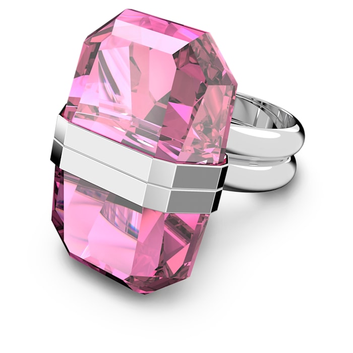 Lucent ring Magnetic, Pink, Rhodium plated - Shukha Online Store