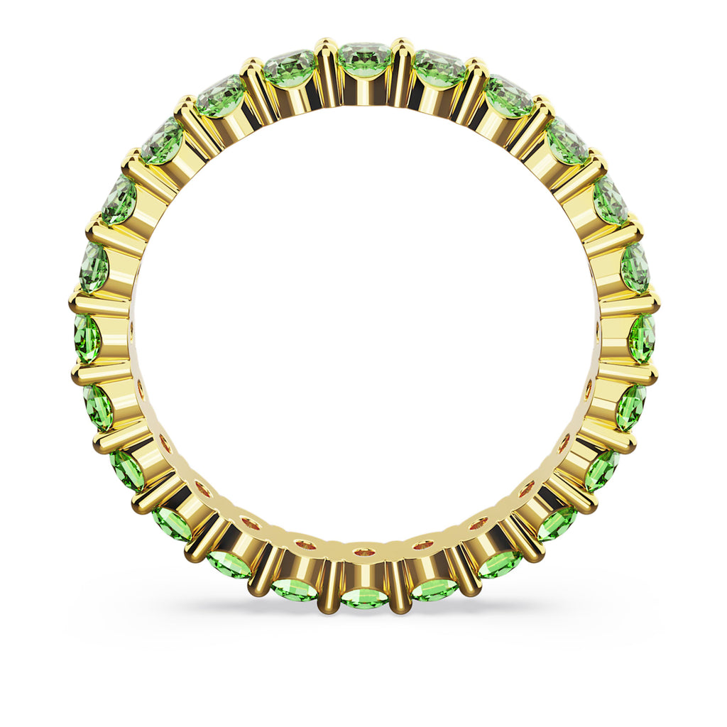 Matrix ring Round cut, Green, Gold-tone plated - Shukha Online Store