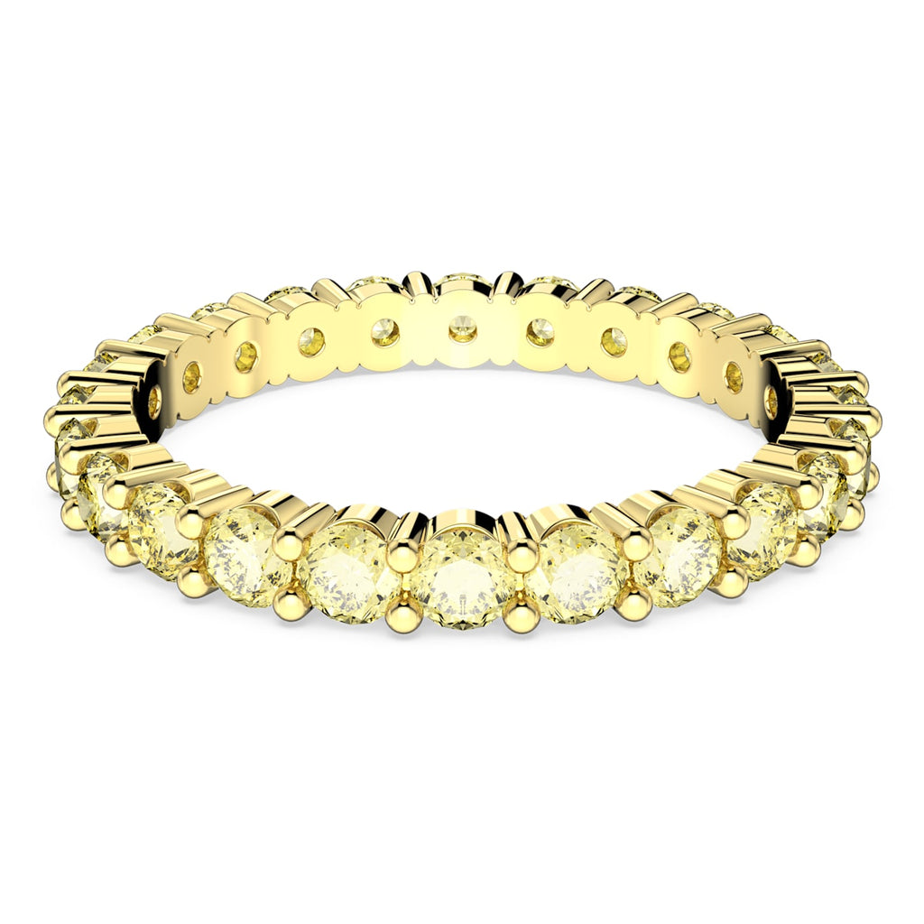 Matrix ring Round cut, Yellow, Gold-tone plated - Shukha Online Store