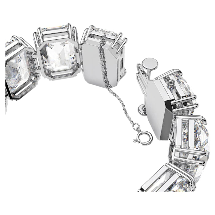 Millenia bracelet Octagon cut crystals, White, Rhodium plated - Shukha Online Store