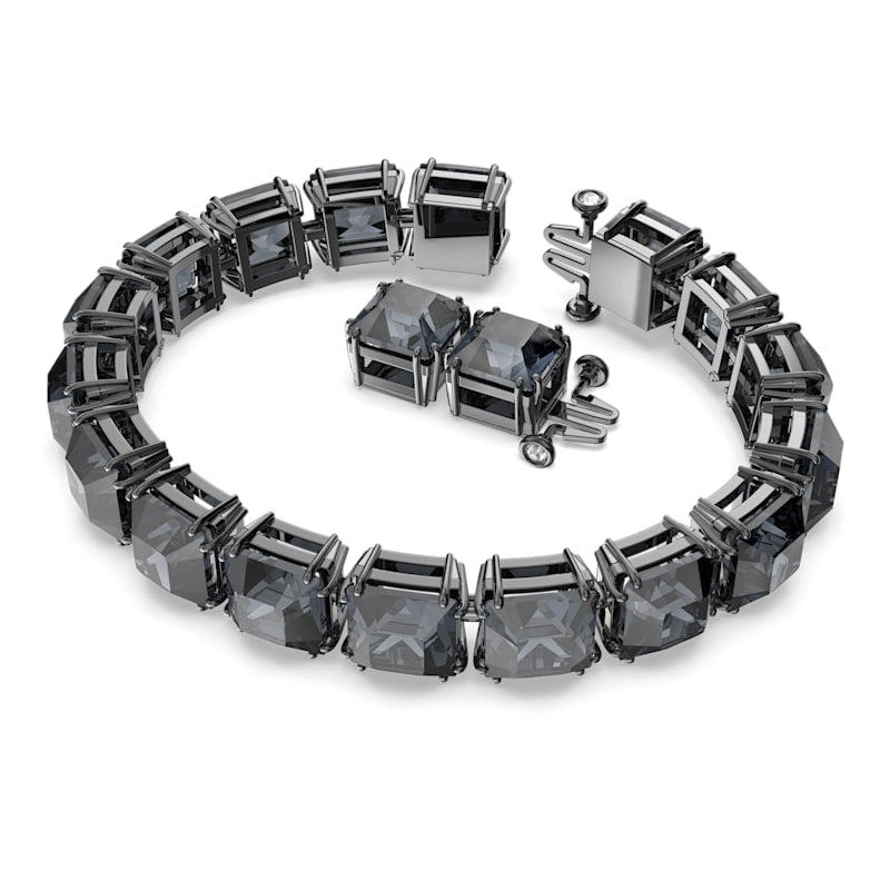 Millenia bracelet Square cut, Gray, Black Ruthenium plated - Shukha Online Store