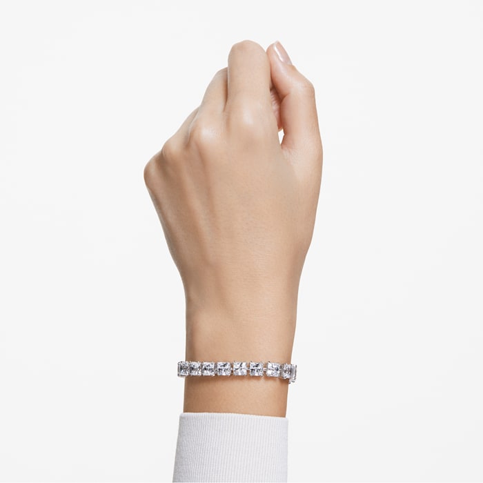 Millenia bracelet Square cut, White, Rhodium plated - Shukha Online Store