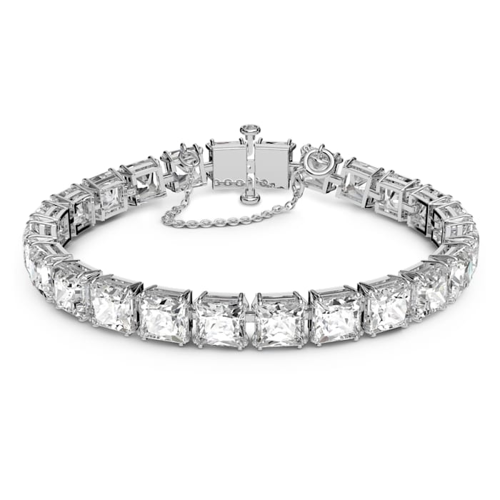 Millenia bracelet Square cut, White, Rhodium plated - Shukha Online Store