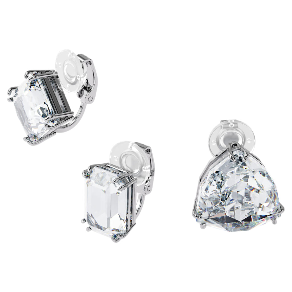 Millenia clip earring Single, Set, White, Rhodium plated - Shukha Online Store