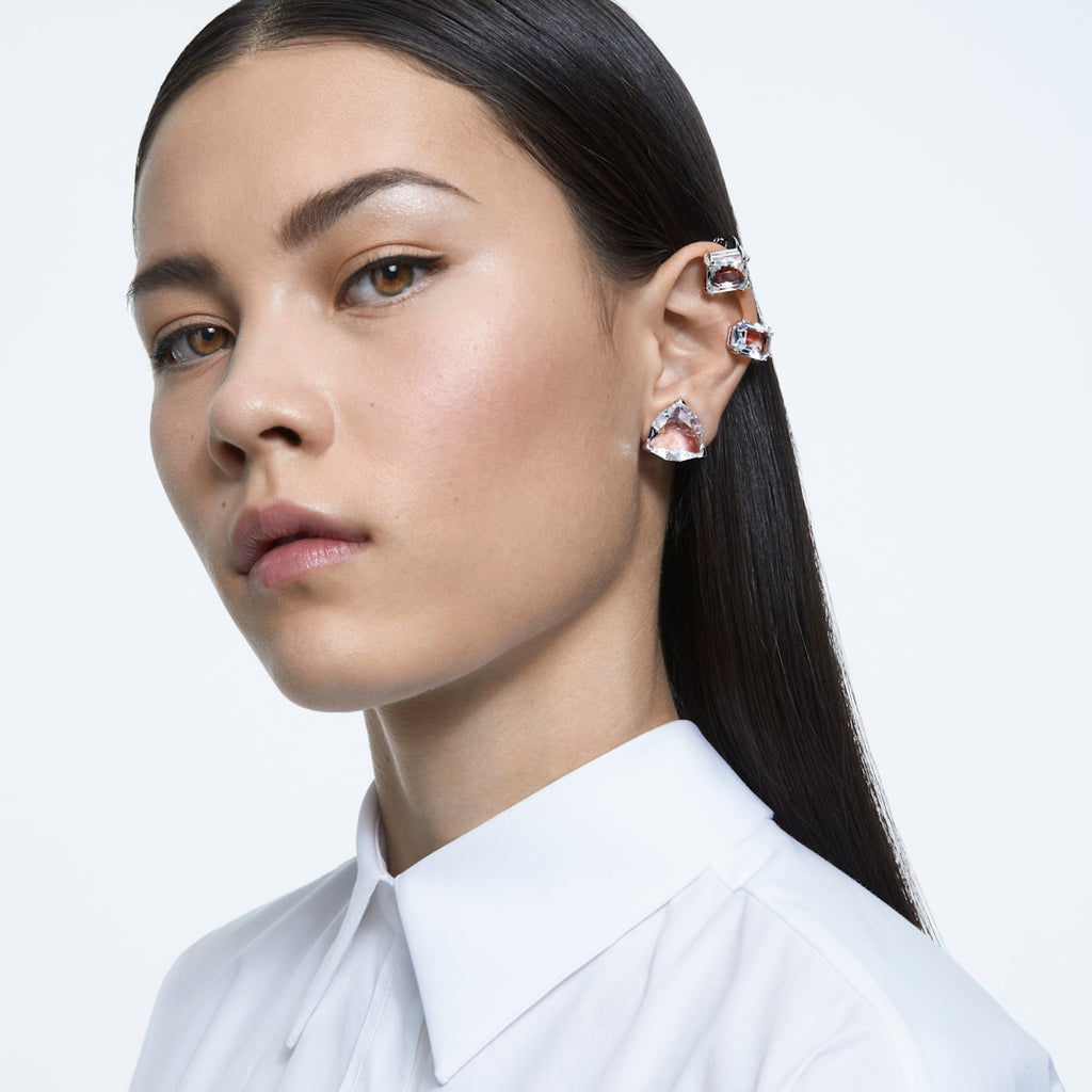 Millenia clip earring Single, Set, White, Rhodium plated - Shukha Online Store