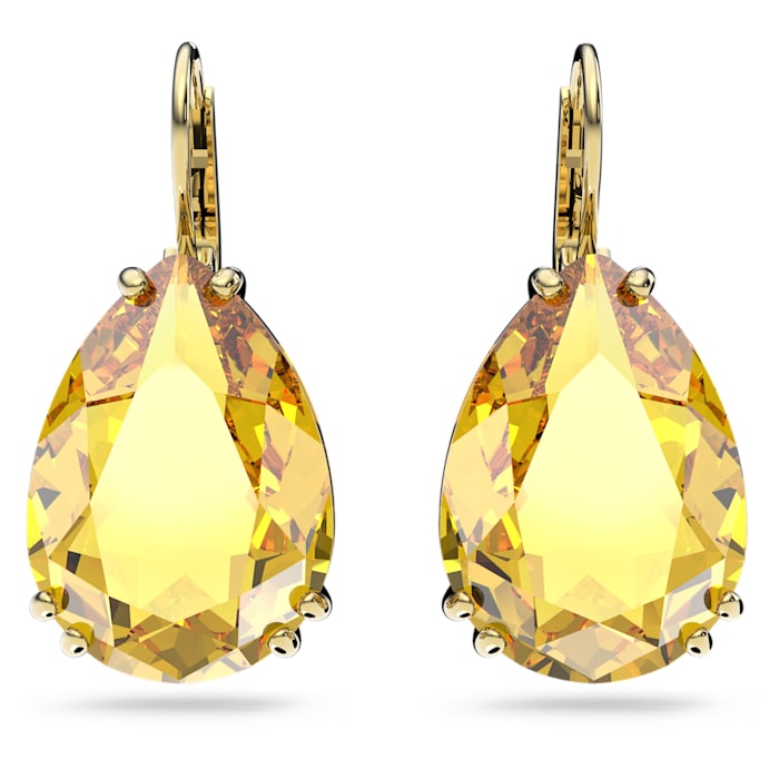 Millenia drop earrings Pear cut, Yellow, Gold-tone plated - Shukha Online Store