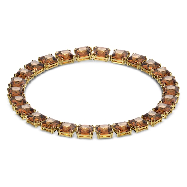 Millenia necklace Square cut crystals, Yellow, Gold-tone plated - Shukha Online Store